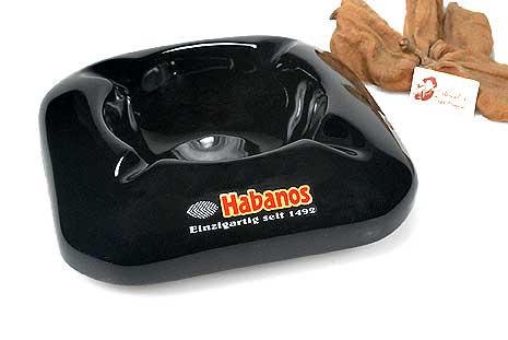 Habanos Cigar Ashtray Ceramic black